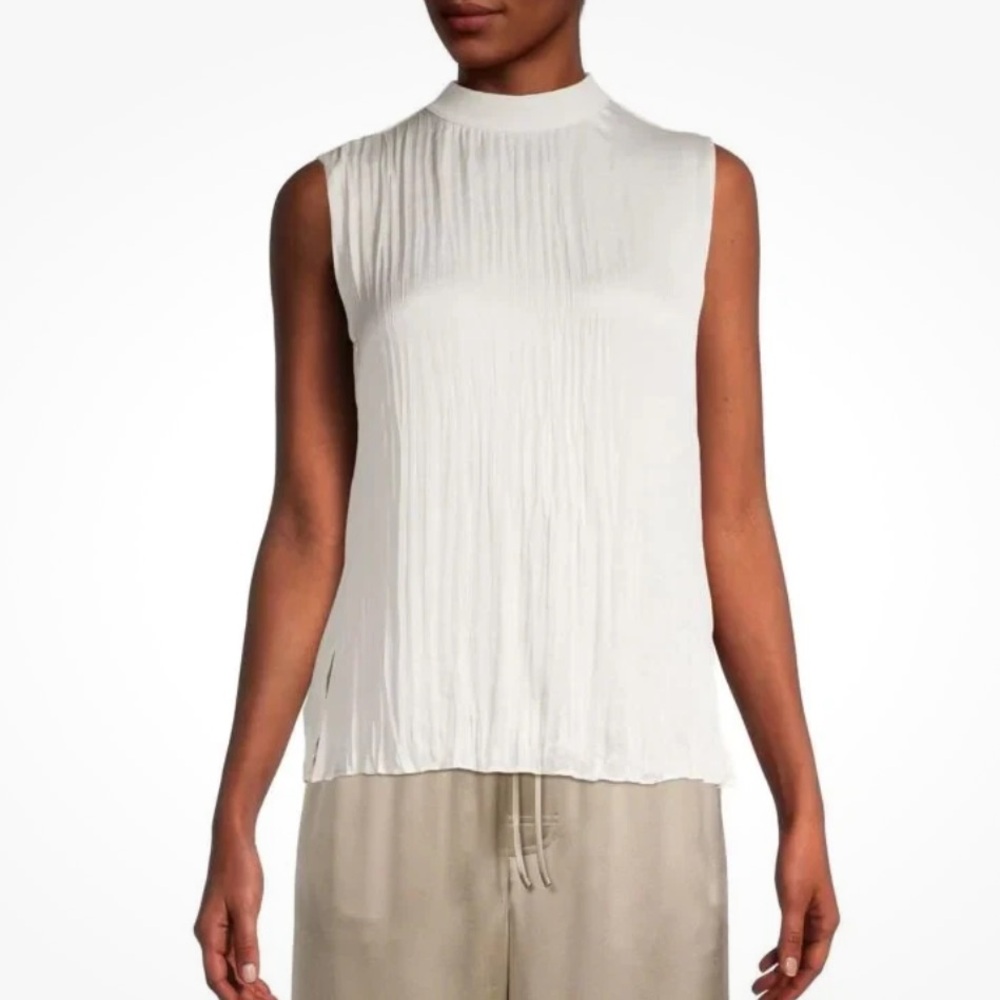 Vince Cream Sleeveless Blouse